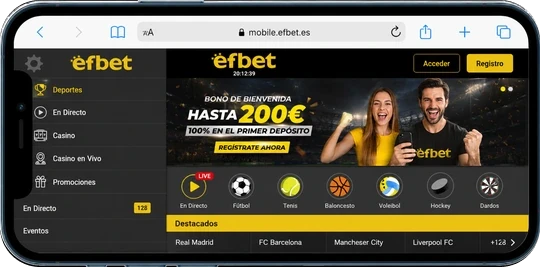 Efbet versión móvil optimizada para casino y apuestas